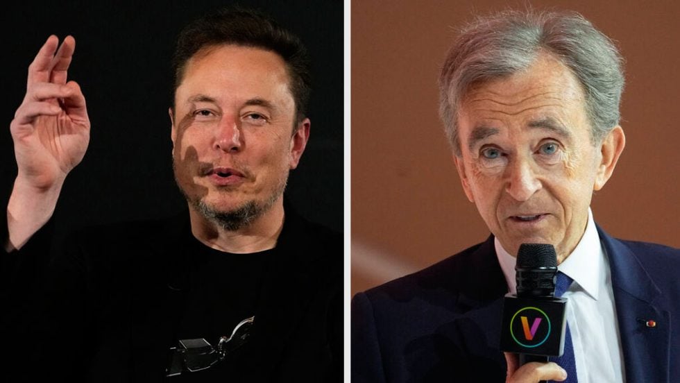 elon musk - bernard arnault
